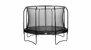 Studsmatta Premium, Ø366 cm, inkl. säkerhetsnät, svart